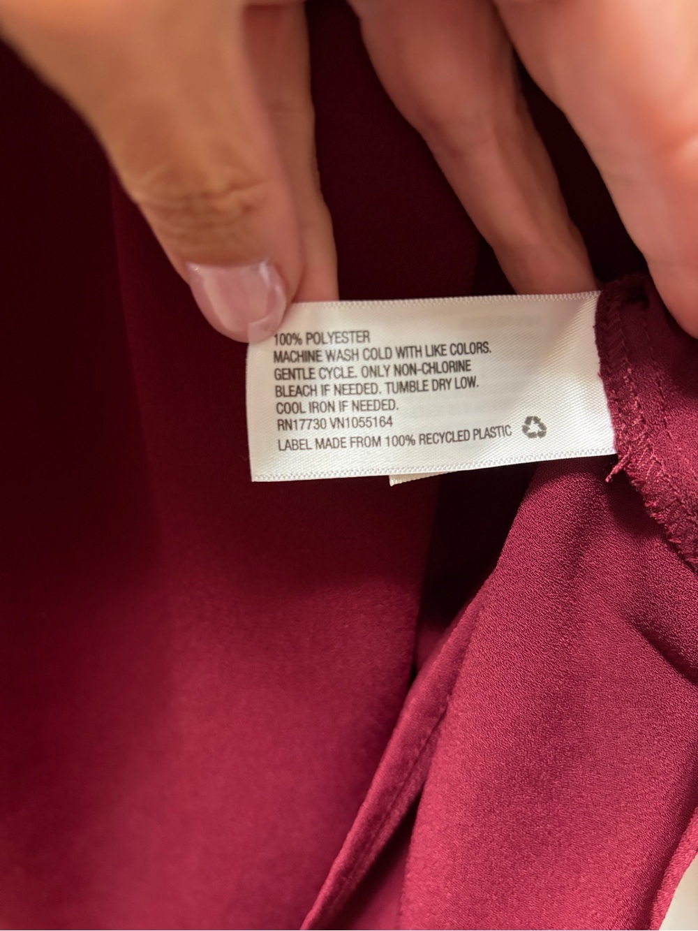 a new day Burgundy Tie-Waist V-Neck Midi Dress - Picture 3 of 6